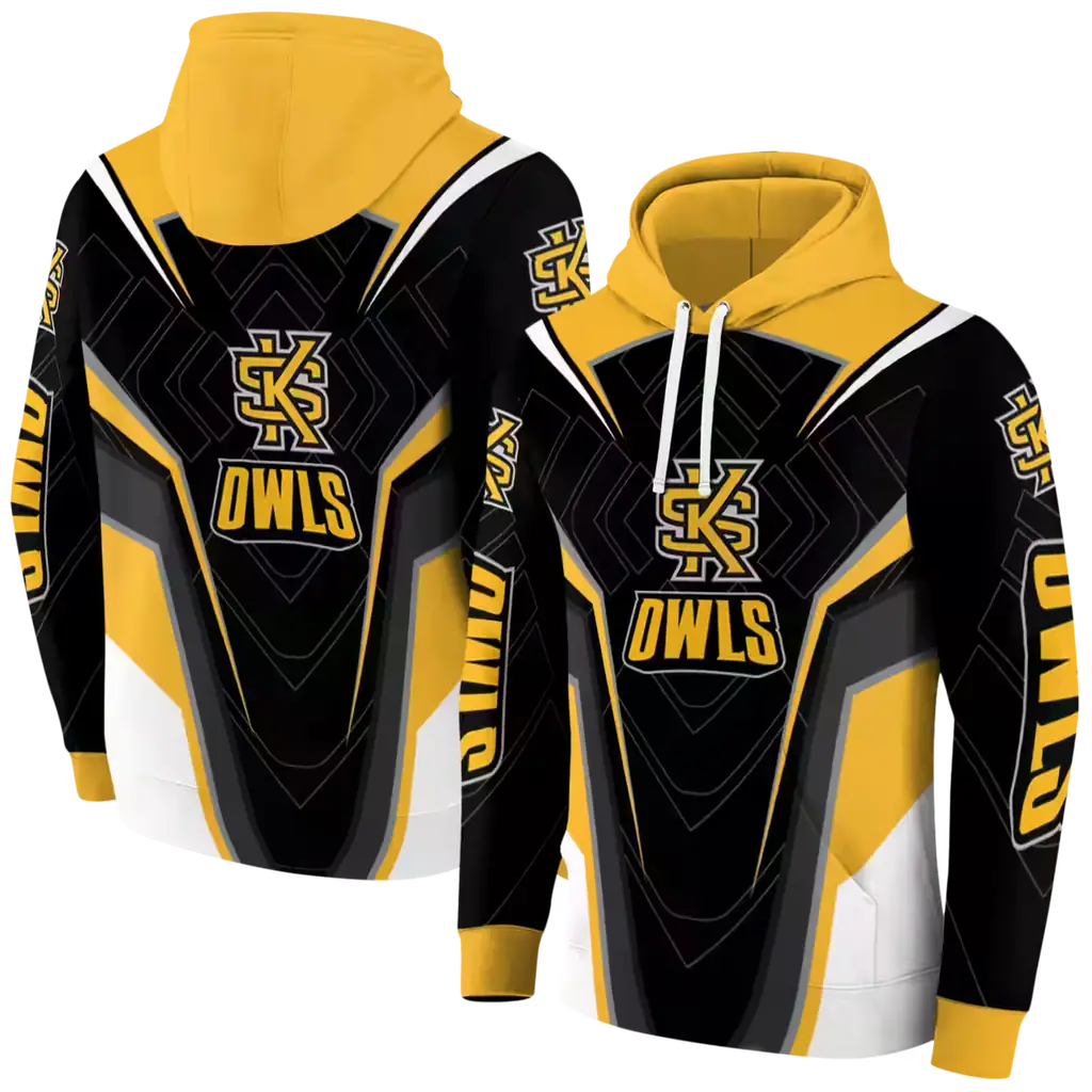 kennesaw state owls futuristic pattern gold black hoodie fashion forward kennesaw state owls futuristic pattern gold black hoodie fashion forward