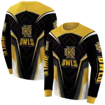 kennesaw state owls futuristic pattern gold black hoodie best selling