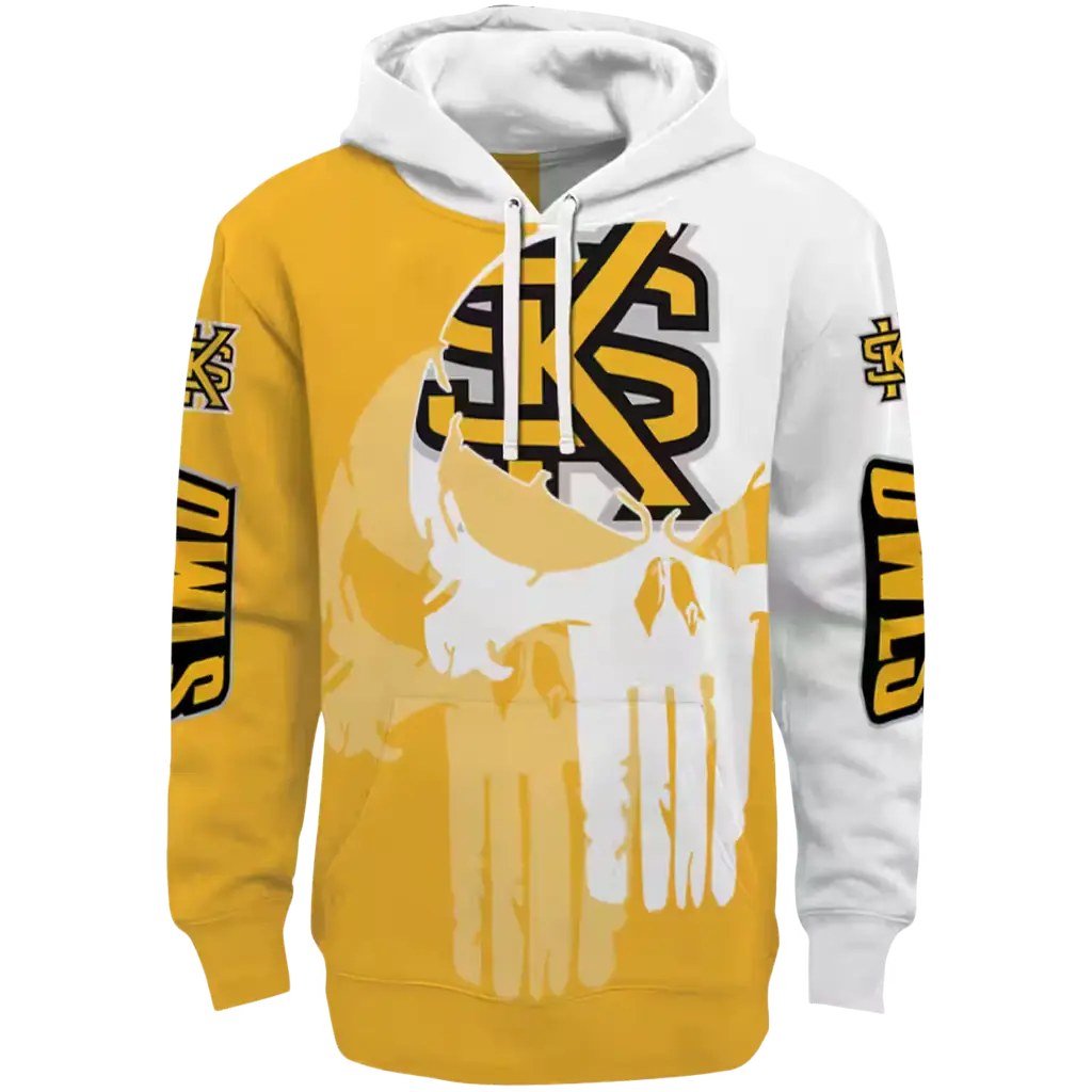 kennesaw state owls graphic punisher gold white hoodie best selling kennesaw state owls graphic punisher gold white hoodie best selling