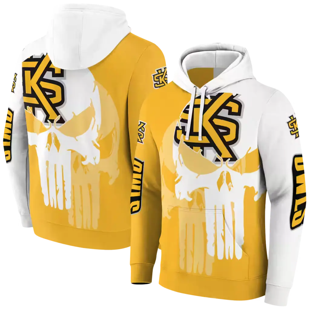 kennesaw state owls graphic punisher gold white hoodie fashion forward kennesaw state owls graphic punisher gold white hoodie fashion forward