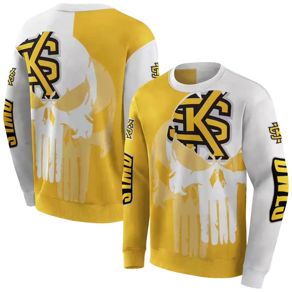 kennesaw state owls graphic punisher gold white hoodie premium grade kennesaw state owls graphic punisher gold white hoodie premium grade