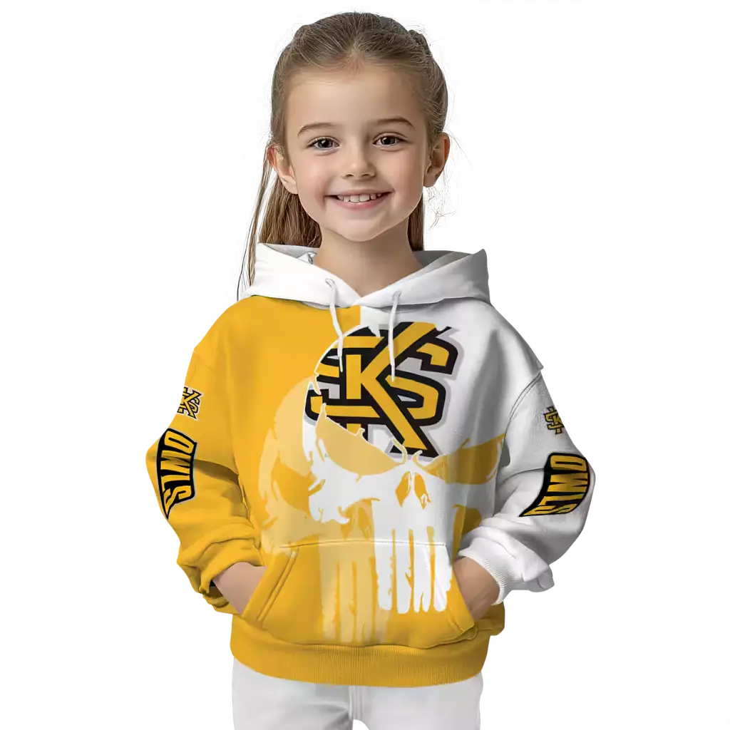 kennesaw state owls graphic punisher gold white hoodie top rated kennesaw state owls graphic punisher gold white hoodie top rated