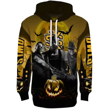 kennesaw state owls halloween vibes gold black hoodie best selling