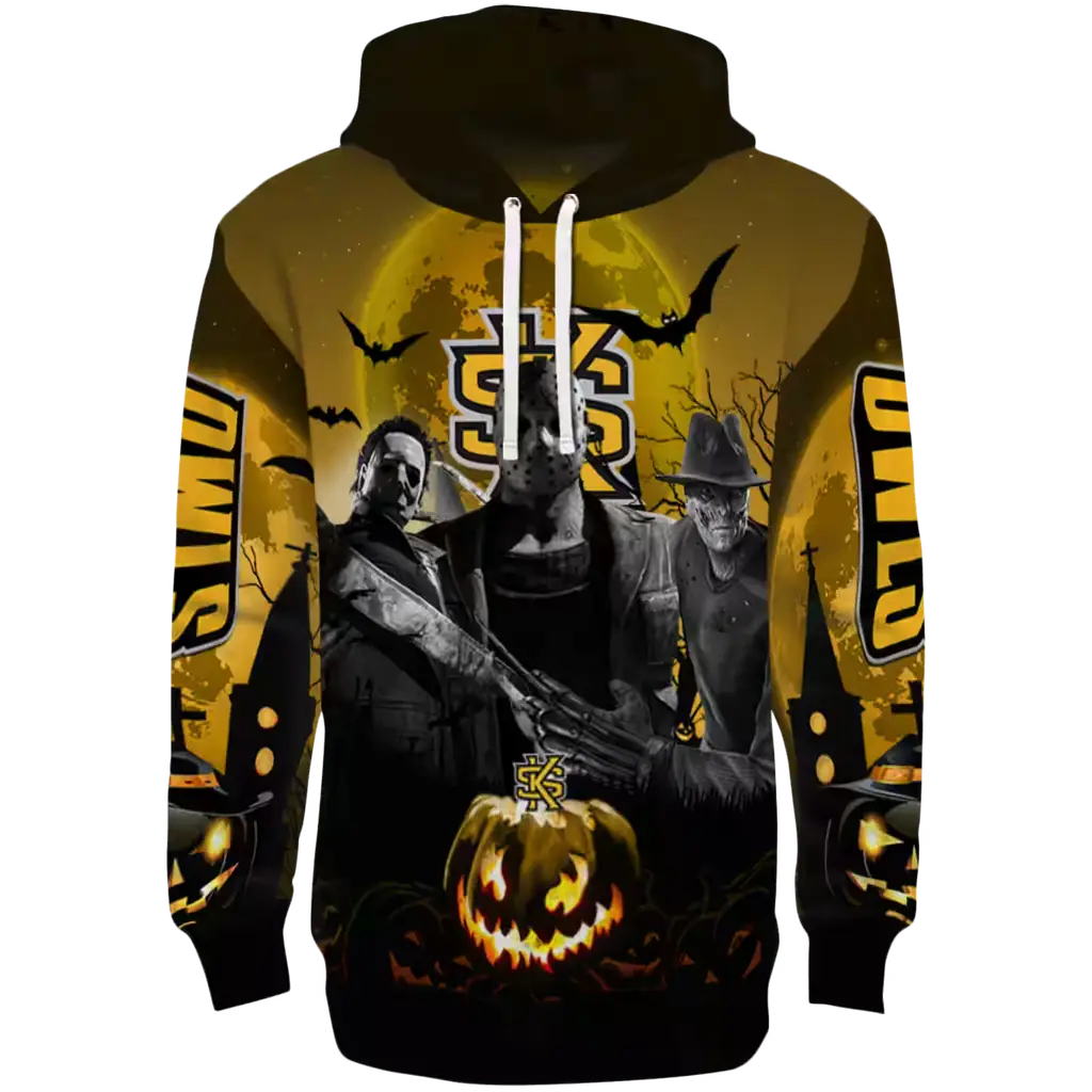 kennesaw state owls halloween vibes gold black hoodie best selling kennesaw state owls halloween vibes gold black hoodie best selling