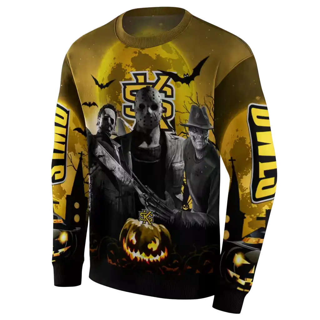 kennesaw state owls halloween vibes gold black hoodie new arrival kennesaw state owls halloween vibes gold black hoodie new arrival