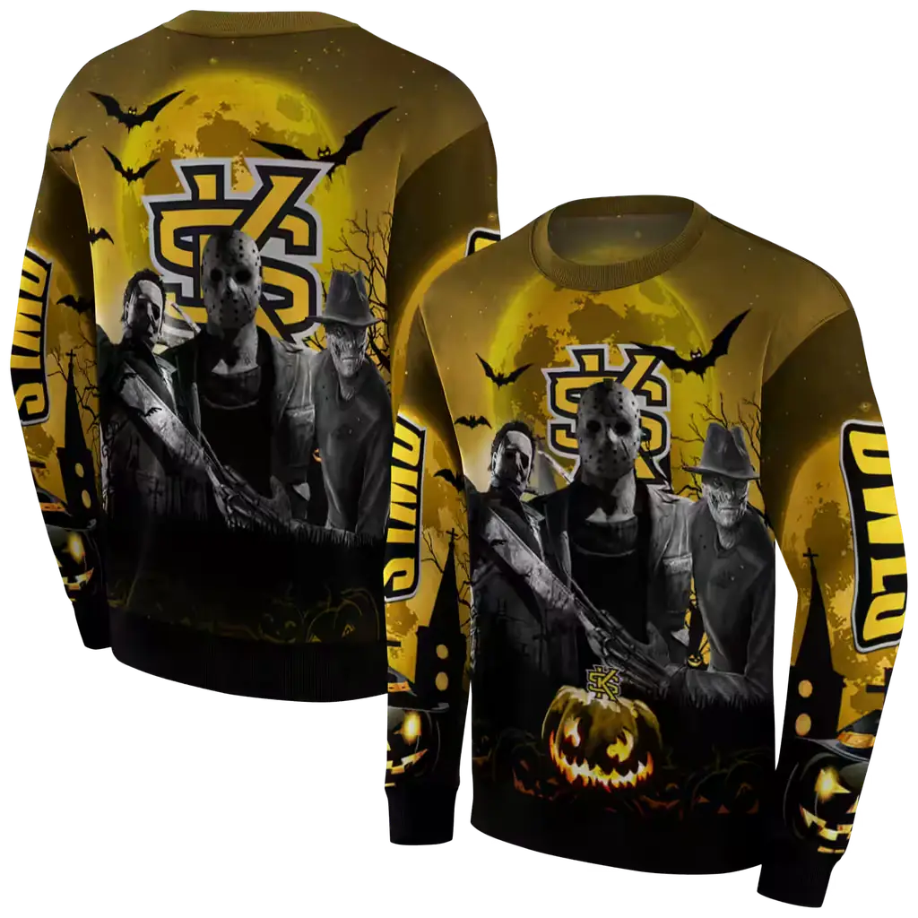 kennesaw state owls halloween vibes gold black hoodie premium grade kennesaw state owls halloween vibes gold black hoodie premium grade