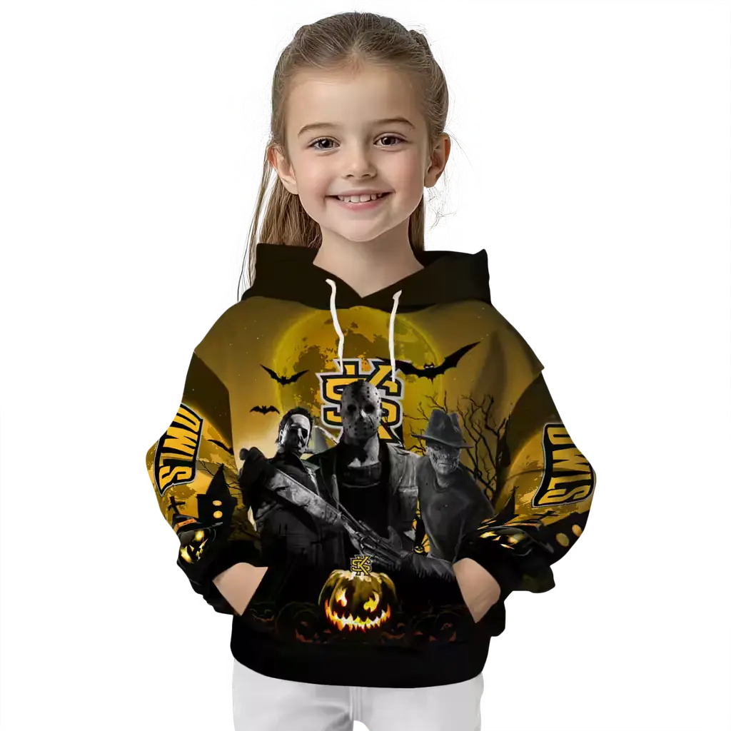 kennesaw state owls halloween vibes gold black hoodie top rated kennesaw state owls halloween vibes gold black hoodie top rated