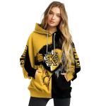 kennesaw state owls heartbeat graphic gold hoodie best selling