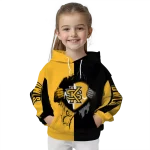 kennesaw state owls heartbeat graphic gold hoodie best selling