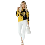 kennesaw state owls heartbeat graphic gold hoodie best selling