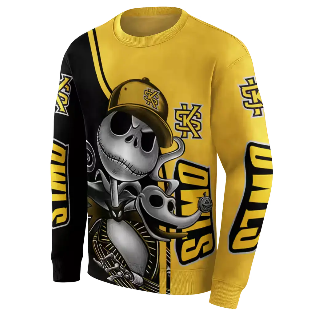 kennesaw state owls jack skellington gold hoodie new arrival kennesaw state owls jack skellington gold hoodie new arrival
