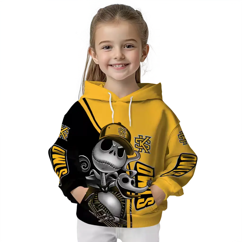 kennesaw state owls jack skellington gold hoodie top rated kennesaw state owls jack skellington gold hoodie top rated