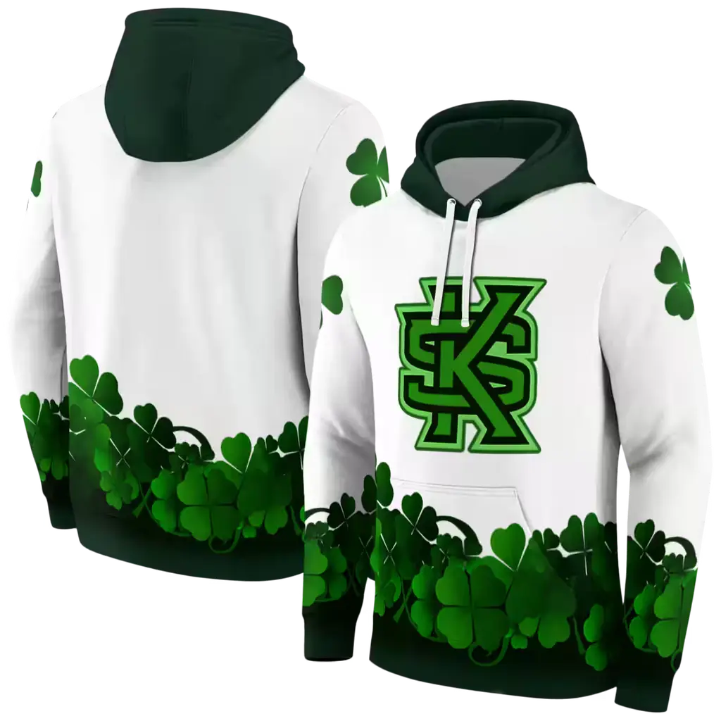 kennesaw state owls lucky motif white green hoodie fashion forward kennesaw state owls lucky motif white green hoodie fashion forward