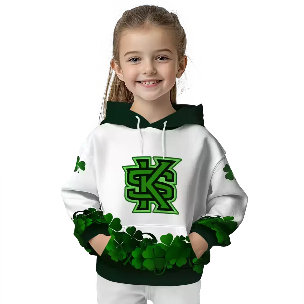 kennesaw state owls lucky motif white green hoodie top rated kennesaw state owls lucky motif white green hoodie top rated