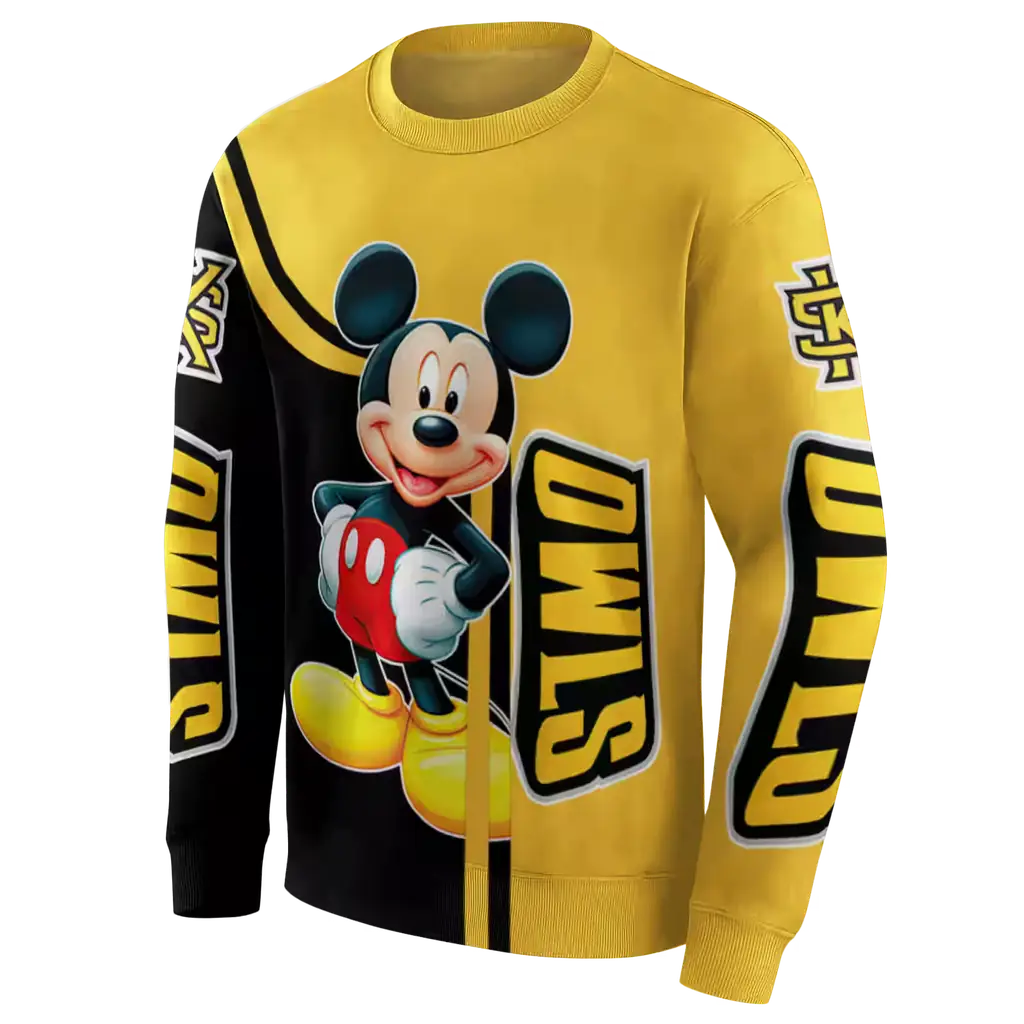 kennesaw state owls mickey mouse gold black hoodie new arrival kennesaw state owls mickey mouse gold black hoodie new arrival