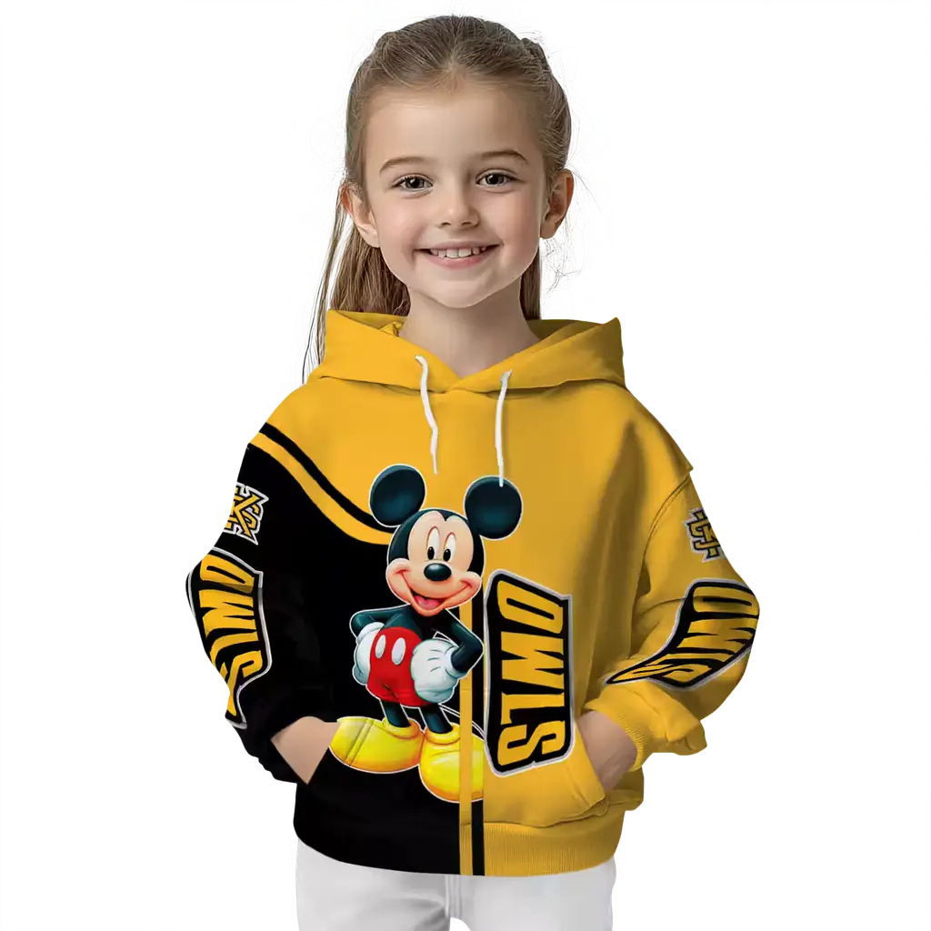 kennesaw state owls mickey mouse gold black hoodie top rated kennesaw state owls mickey mouse gold black hoodie top rated
