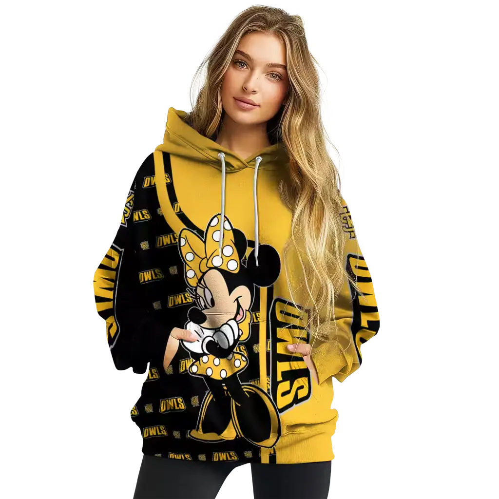 kennesaw state owls minnie mouse gold hoodie high quality kennesaw state owls minnie mouse gold hoodie high quality