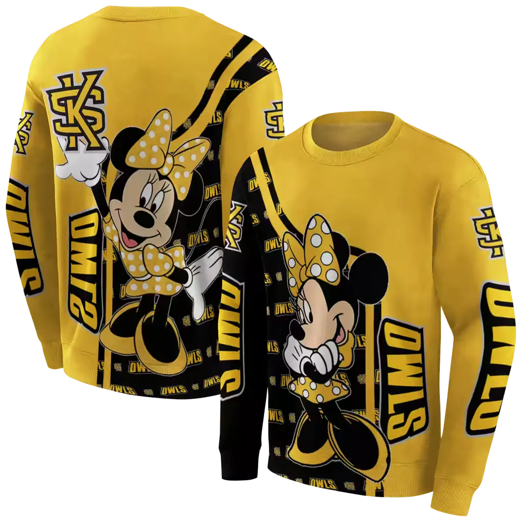 kennesaw state owls minnie mouse gold hoodie premium grade kennesaw state owls minnie mouse gold hoodie premium grade