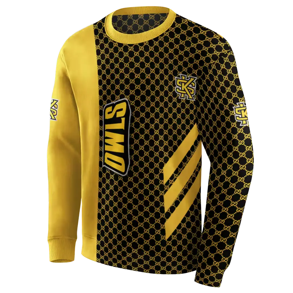 kennesaw state owls monogram pattern gold hoodie new arrival kennesaw state owls monogram pattern gold hoodie new arrival