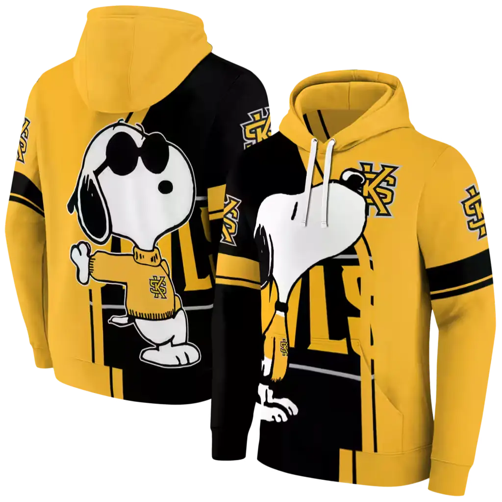 kennesaw state owls playful snoopy gold hoodie fashion forward kennesaw state owls playful snoopy gold hoodie fashion forward