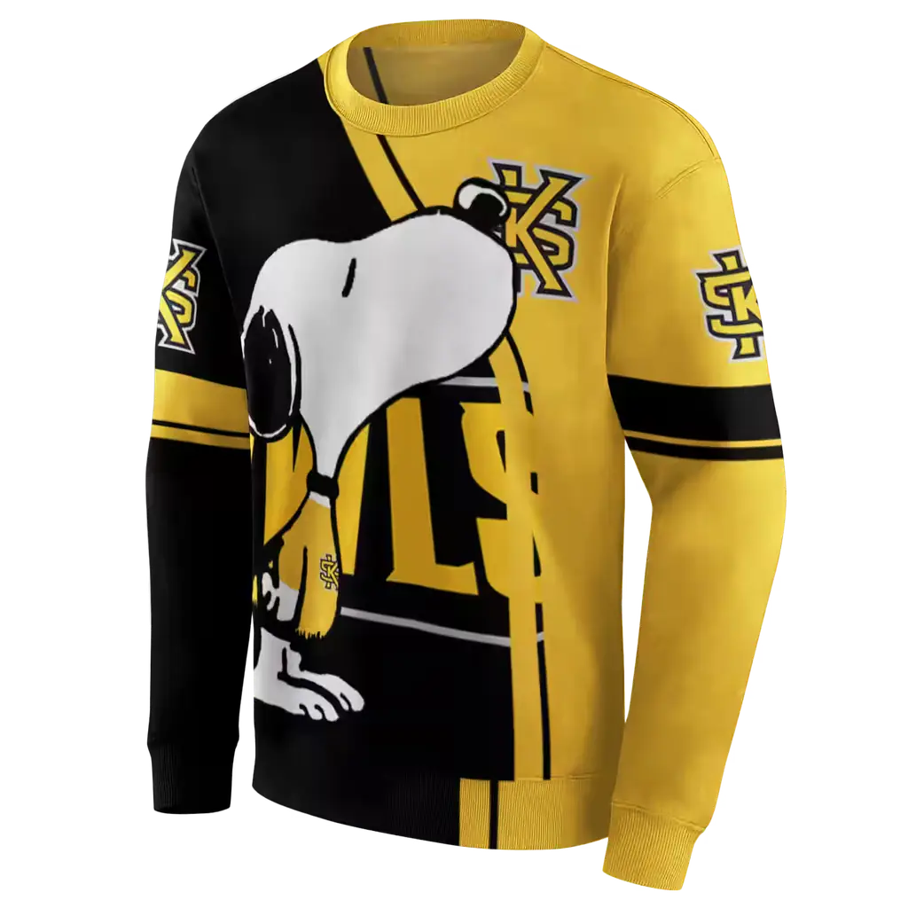 kennesaw state owls playful snoopy gold hoodie new arrival kennesaw state owls playful snoopy gold hoodie new arrival