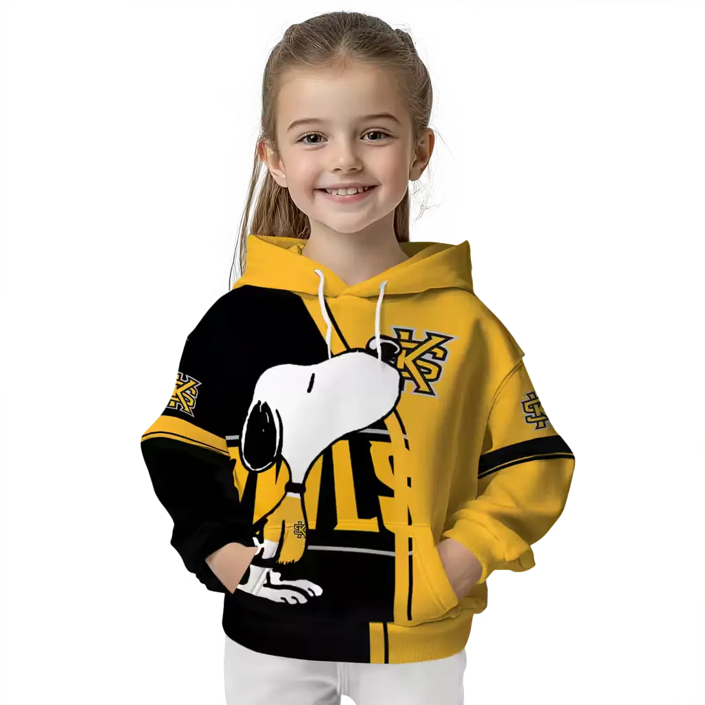 kennesaw state owls playful snoopy gold hoodie top rated kennesaw state owls playful snoopy gold hoodie top rated