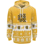 kennesaw state owls reindeer motif gold hoodie best selling