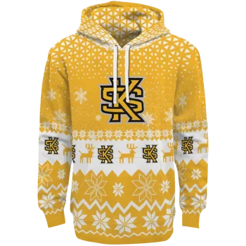 kennesaw state owls reindeer motif gold hoodie best selling