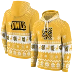 kennesaw state owls reindeer motif gold hoodie best selling