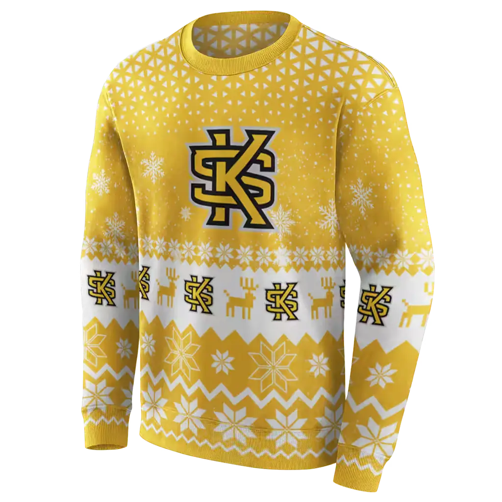 kennesaw state owls reindeer motif gold hoodie new arrival kennesaw state owls reindeer motif gold hoodie new arrival