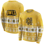 kennesaw state owls reindeer motif gold hoodie best selling