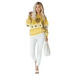 kennesaw state owls reindeer motif gold hoodie best selling