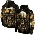 kennesaw state owls skull artwork gold black hoodie best selling