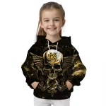kennesaw state owls skull artwork gold black hoodie best selling