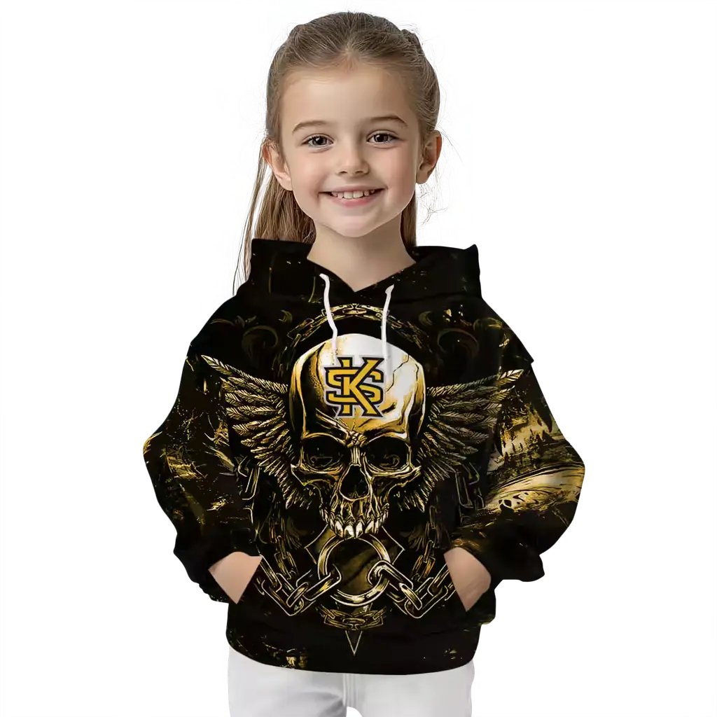kennesaw state owls skull artwork gold black hoodie top rated kennesaw state owls skull artwork gold black hoodie top rated