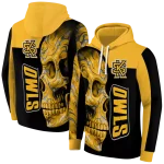 kennesaw state owls skull motif gold black hoodie best selling
