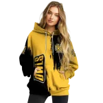 kennesaw state owls splatter effect gold hoodie best selling
