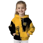 kennesaw state owls splatter effect gold hoodie best selling