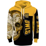 kennesaw state owls sugar skull gold black hoodie best selling