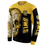 kennesaw state owls sugar skull gold black hoodie best selling
