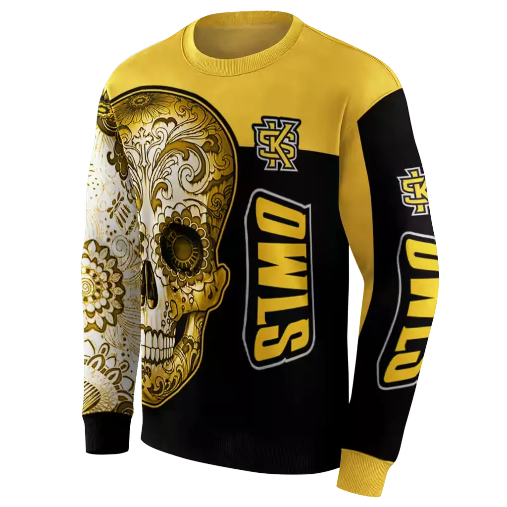 kennesaw state owls sugar skull gold black hoodie new arrival kennesaw state owls sugar skull gold black hoodie new arrival