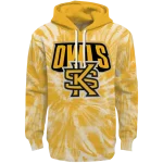 kennesaw state owls tie dye pattern gold hoodie best selling