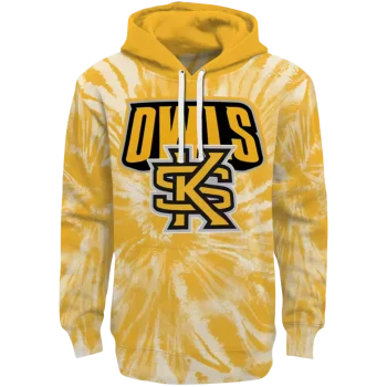 kennesaw state owls tie dye pattern gold hoodie best selling
