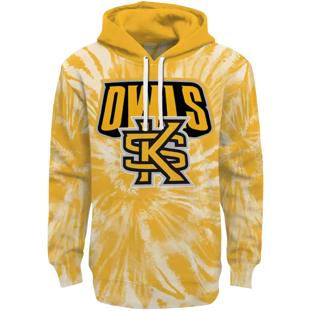 kennesaw state owls tie dye pattern gold hoodie best selling kennesaw state owls tie dye pattern gold hoodie best selling