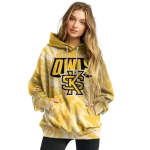kennesaw state owls tie dye pattern gold hoodie best selling