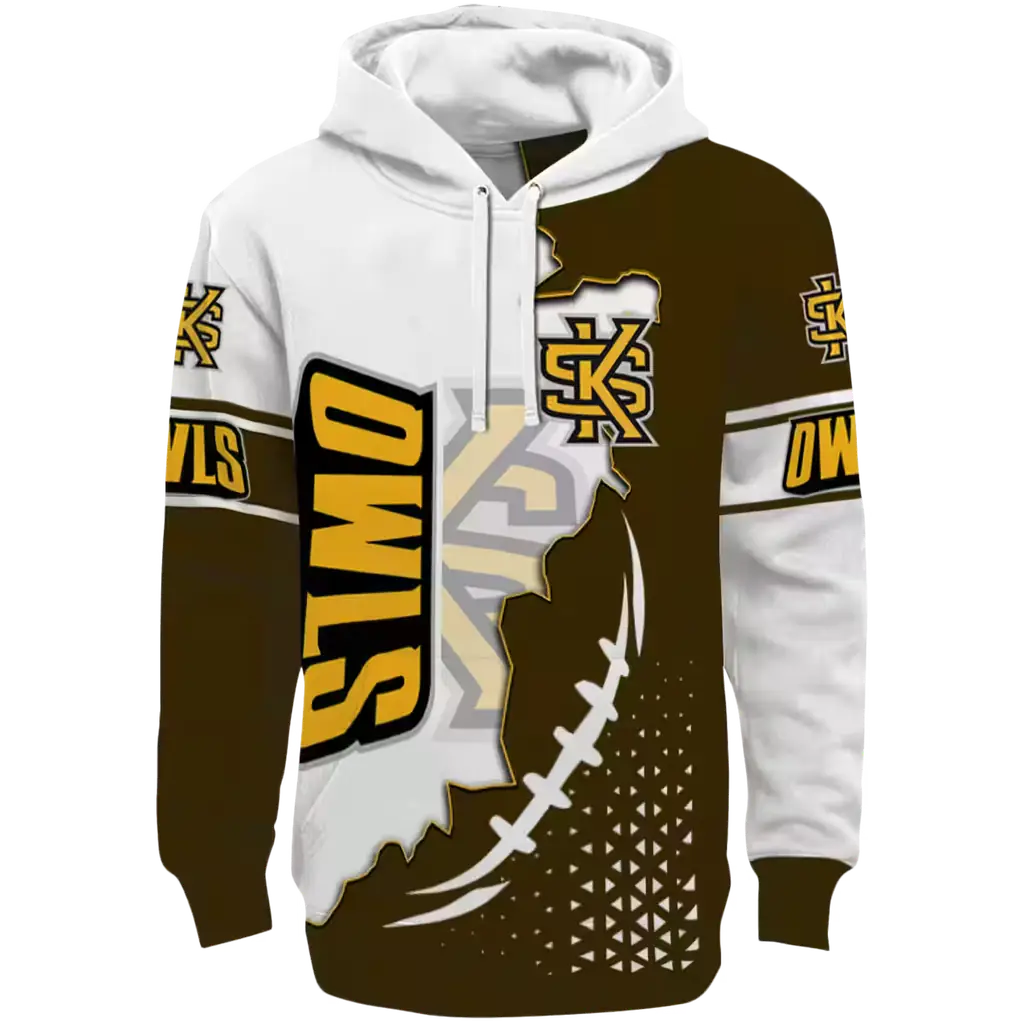kennesaw state owls triangular pattern gold white hoodie best selling kennesaw state owls triangular pattern gold white hoodie best selling