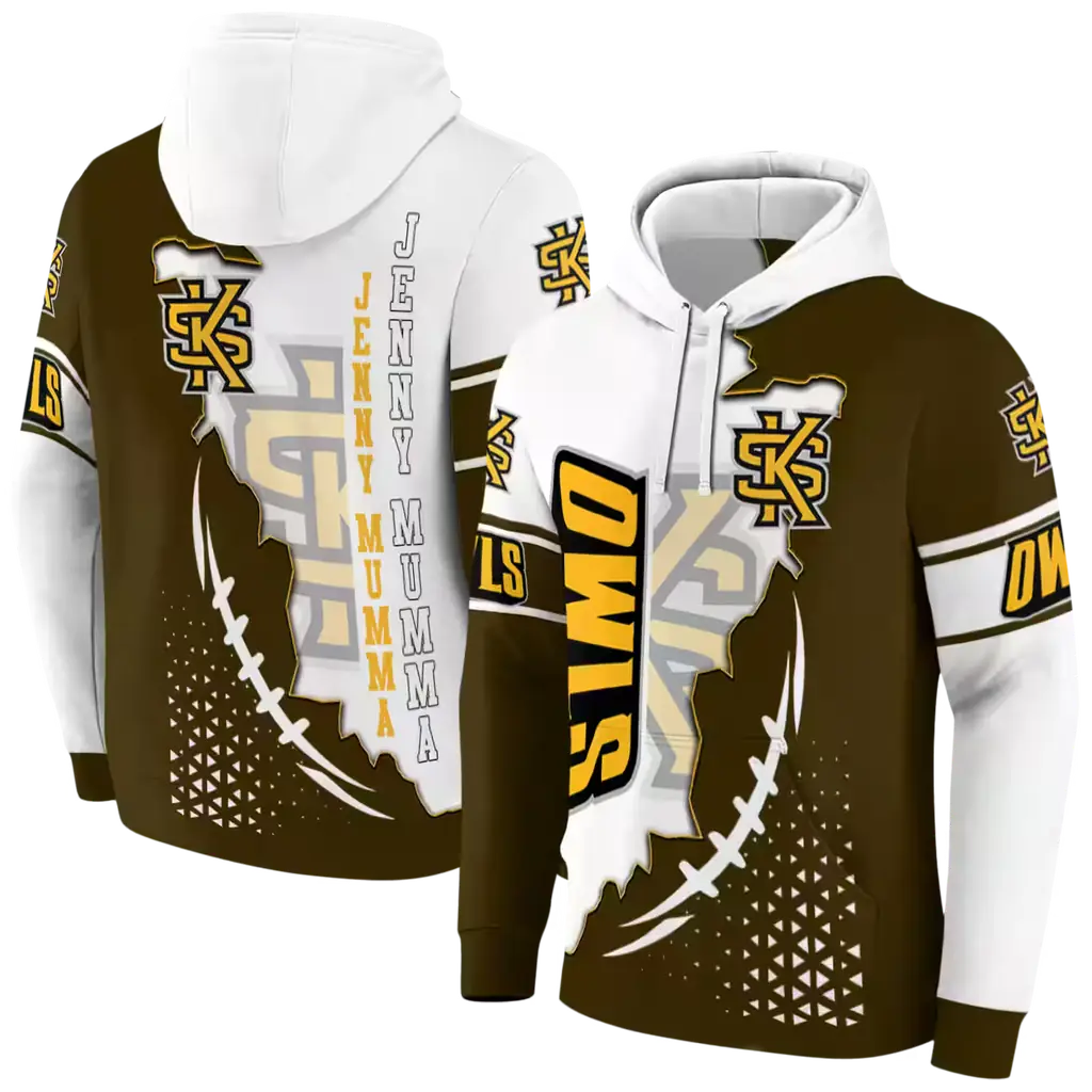 kennesaw state owls triangular pattern gold white hoodie fashion forward kennesaw state owls triangular pattern gold white hoodie fashion forward