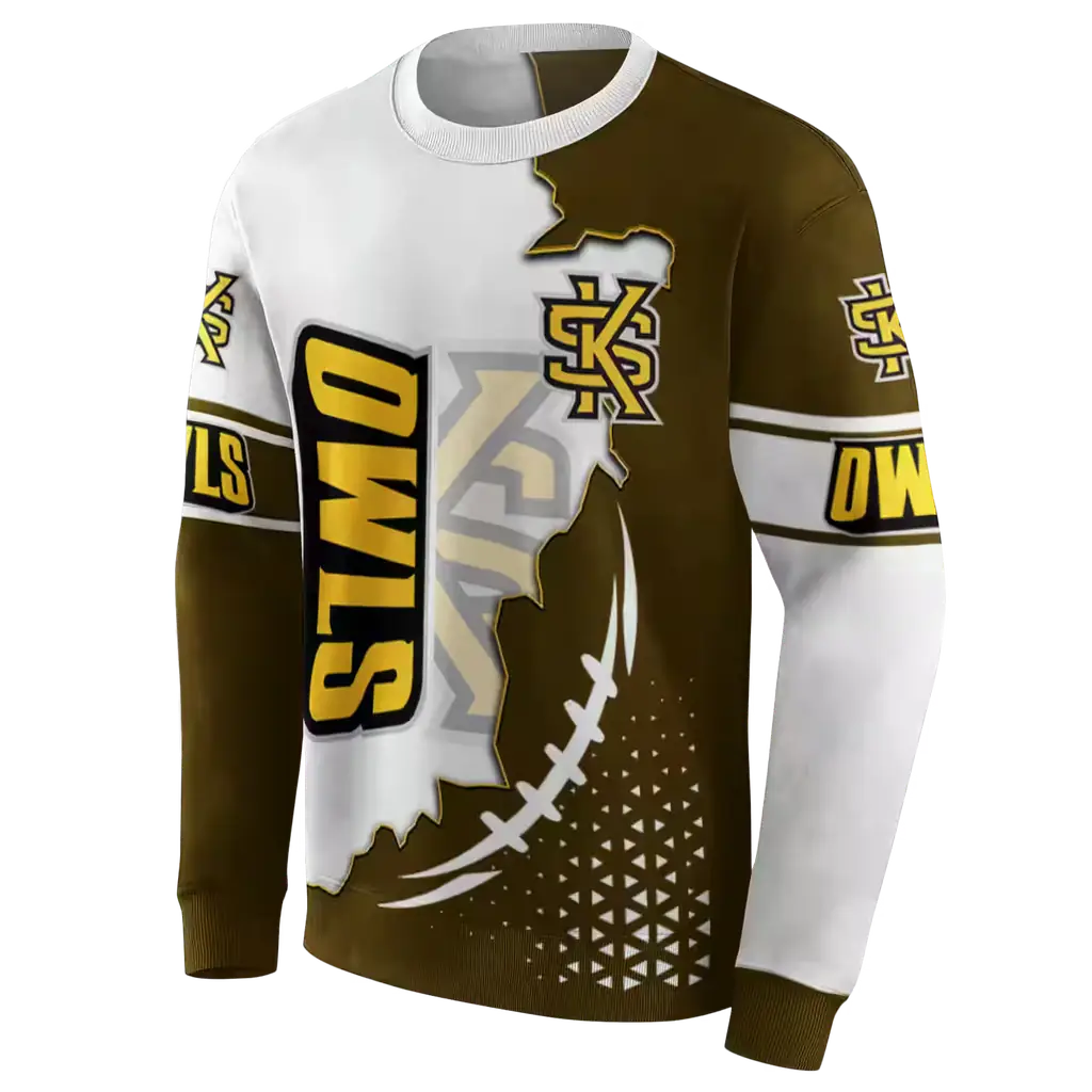 kennesaw state owls triangular pattern gold white hoodie new arrival kennesaw state owls triangular pattern gold white hoodie new arrival