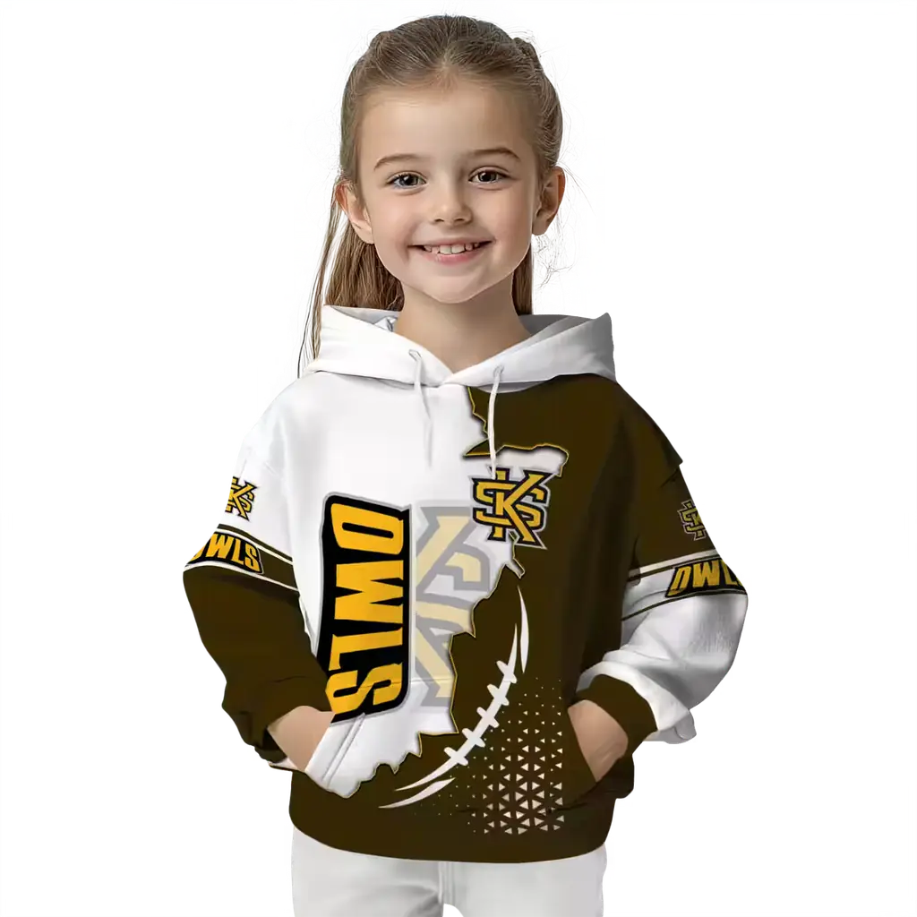 kennesaw state owls triangular pattern gold white hoodie top rated kennesaw state owls triangular pattern gold white hoodie top rated