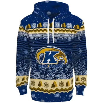 kent state golden flashes christmas trees navy blue hoodie best selling